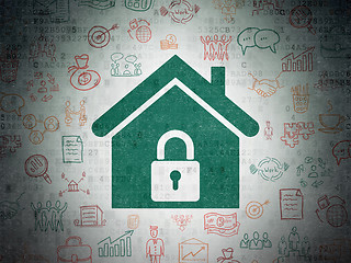 Image showing Finance concept: Home on Digital Paper background