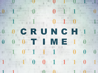 Image showing Finance concept: Crunch Time on Digital Paper background