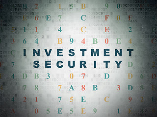 Image showing Privacy concept: Investment Security on Digital Paper background