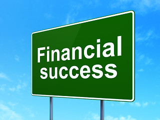 Image showing Money concept: Financial Success on road sign background