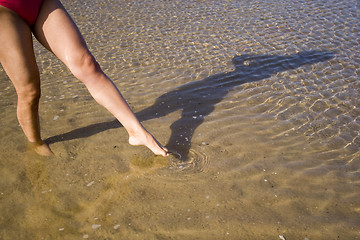 Image showing Testing the water