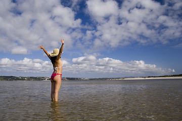 Image showing Enjoying a peaceful summer