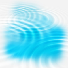 Image showing Abstract blue concentric ripples