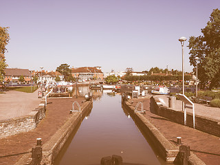 Image showing Lock gate in Stratford upon Avon vintage