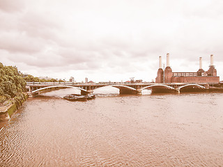 Image showing Battersea Powerstation London vintage