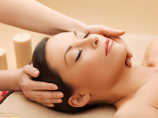 Image showing beautiful woman in massage salon