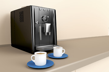 Image showing Espresso machine in the kitchen 