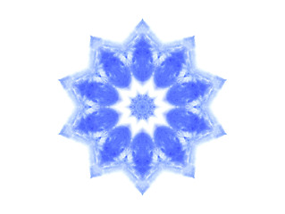 Image showing Abstract blue watercolor shape