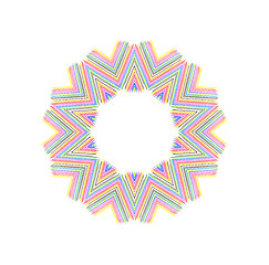 Image showing Colorful round concentric pattern