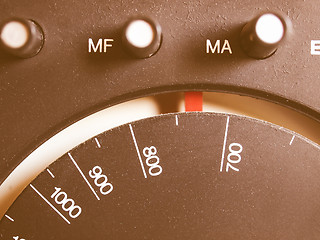 Image showing  Old AM - FM radio tuner vintage