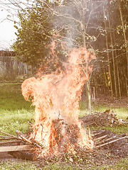 Image showing  Burning fire vintage