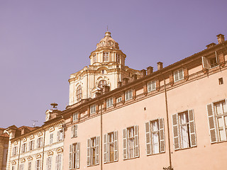 Image showing San Lorenzo church in Turin vintage