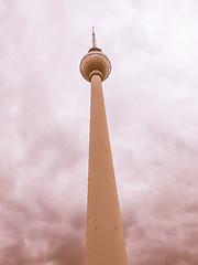 Image showing TV Tower Berlin vintage