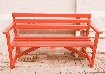 Image showing  Red bench vintage