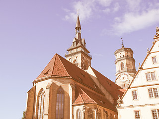 Image showing Stiftskirche Church, Stuttgart vintage