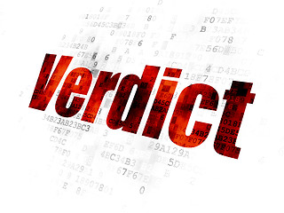 Image showing Law concept: Verdict on Digital background