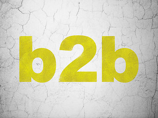 Image showing Business concept: B2b on wall background