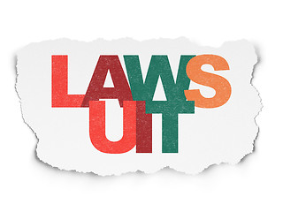 Image showing Law concept: Lawsuit on Torn Paper background