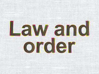 Image showing Law concept: Law And Order on fabric texture background