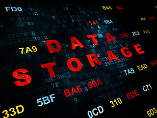 Image showing Data concept: Data Storage on Digital background