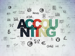 Image showing Money concept: Accounting on Digital Paper background