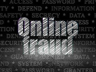 Image showing Privacy concept: Online Fraud in grunge dark room