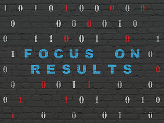 Image showing Business concept: Focus on RESULTS on wall background