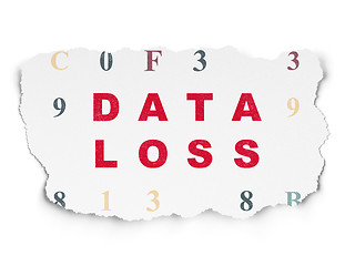 Image showing Data concept: Data Loss on Torn Paper background