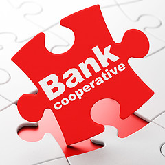 Image showing Currency concept: Bank Cooperative on puzzle background