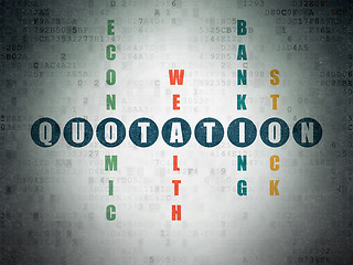 Image showing Banking concept: Quotation in Crossword Puzzle