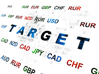 Image showing Finance concept: Target on Digital background
