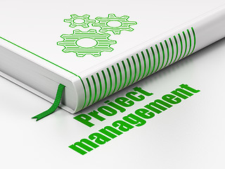 Image showing Business concept: book Gears, Project Management on white background