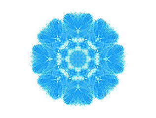 Image showing Abstract blue concentric pattern shape