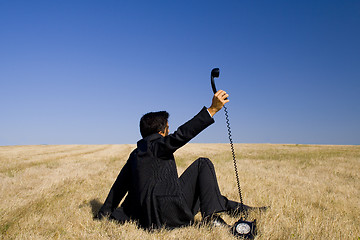 Image showing Listening to mother nature