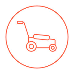 Image showing Lawnmover line icon.