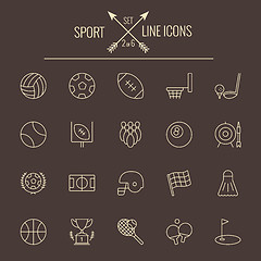 Image showing Sport icon set.