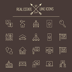 Image showing Real estate icon set.