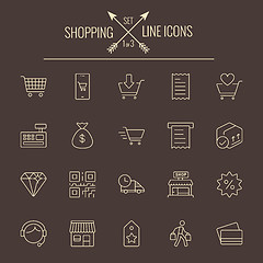 Image showing Shopping icon set.