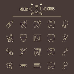 Image showing Medicine icon set.