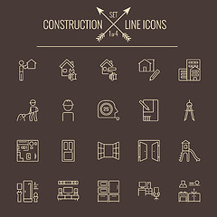 Image showing Construction icon set.