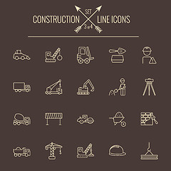 Image showing Construction icon set.