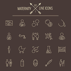 Image showing Maternity icon set.