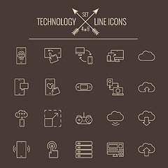 Image showing Technology icon set.