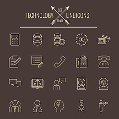 Image showing Technology icon set.