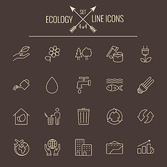 Image showing Ecology icon set.