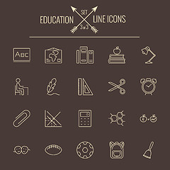 Image showing Education icon set.