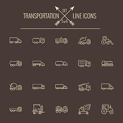 Image showing Transportation icon set.