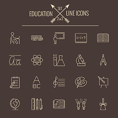 Image showing Education icon set.