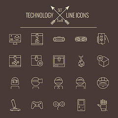 Image showing Technology icon set.