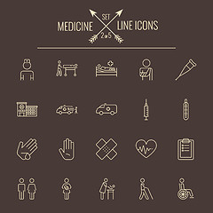 Image showing Medicine icon set.